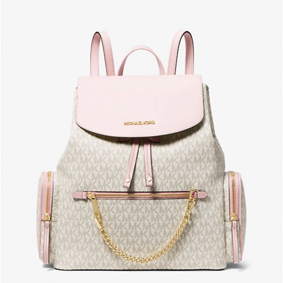 Michael Kors Jet Set 滿版大後背包 粉色-3