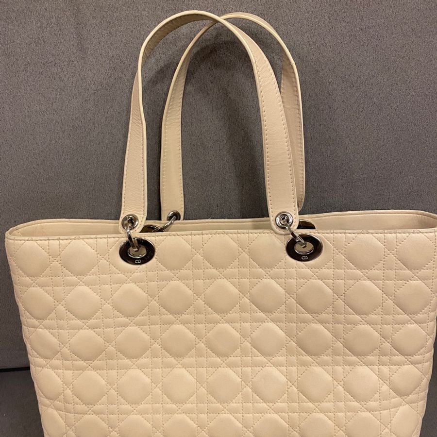 🔥今日特價🔥Dior Lady系列白色托特包/手提包/肩背包/側背包-6