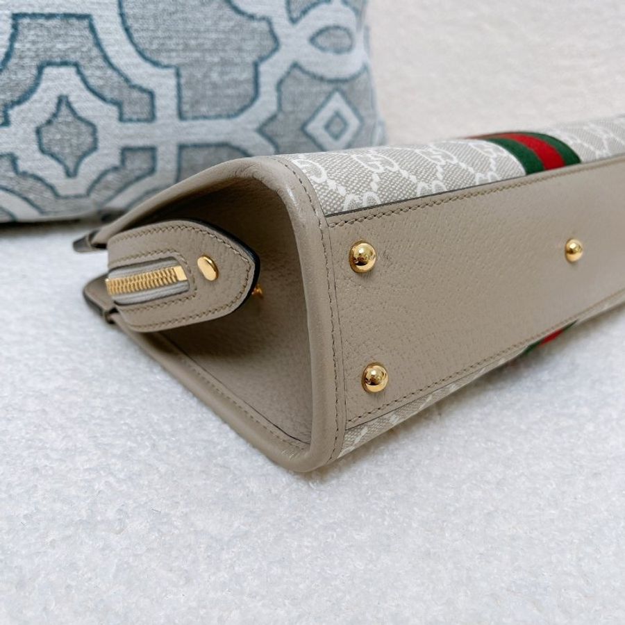 GUCCI 白Ophidia 手提兩用托特包-7