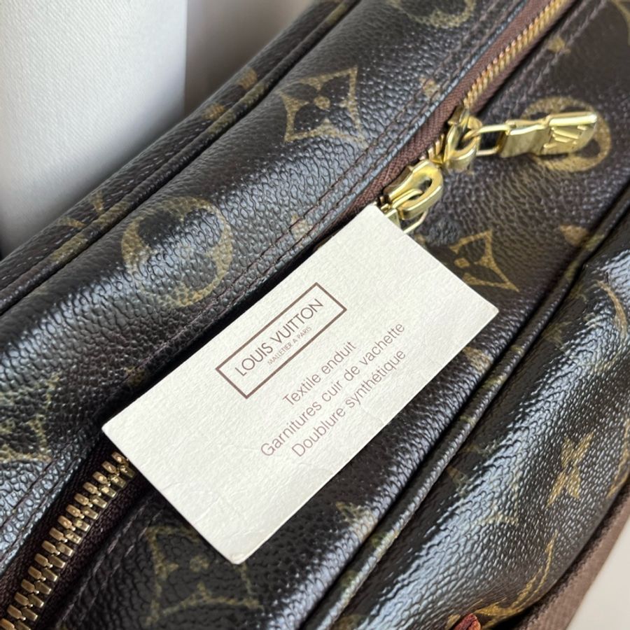 LV M40043 英倫風格 老花 五金發亮✨ 手提包 電腦包 公事包💼 大容量超實用。-9