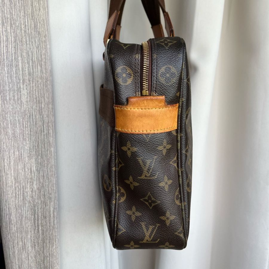 LV M40043 英倫風格 老花 五金發亮✨ 手提包 電腦包 公事包💼 大容量超實用。-10