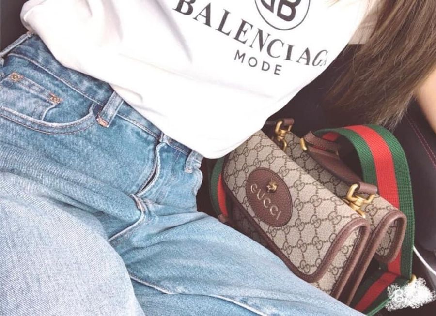GUCCI 495654 supreme 雙層虎頭郵差包-0