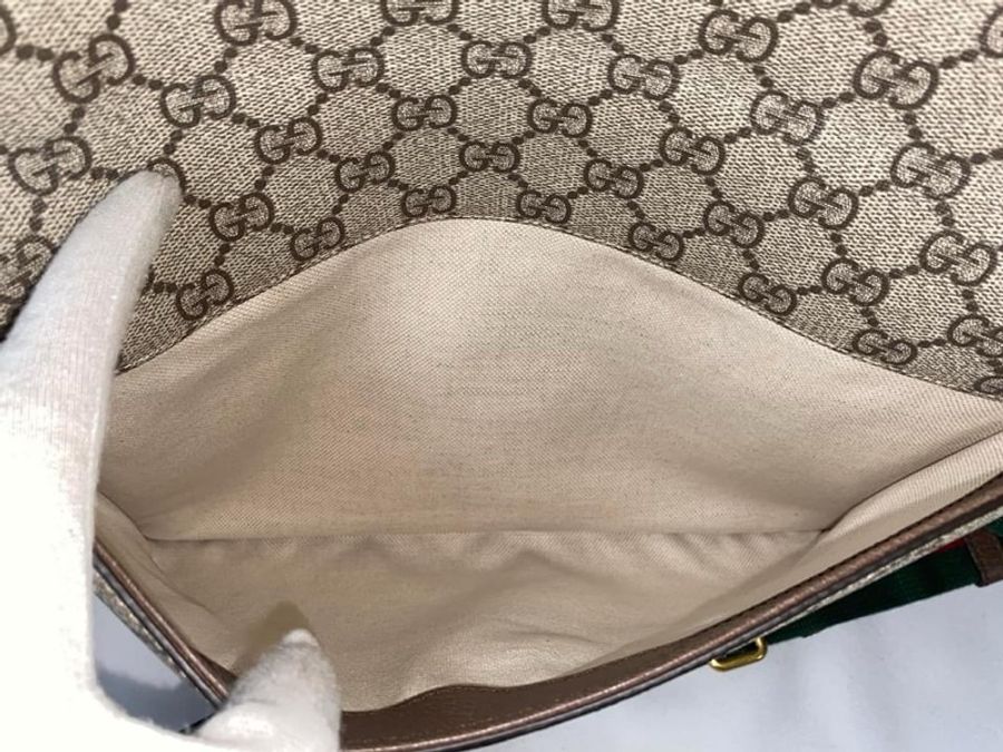 GUCCI 495654 supreme 雙層虎頭郵差包-15