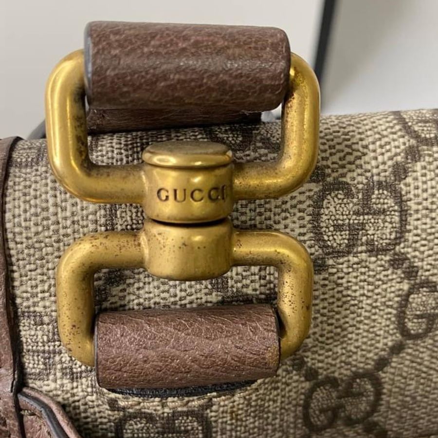 GUCCI 495654 supreme 雙層虎頭郵差包-24