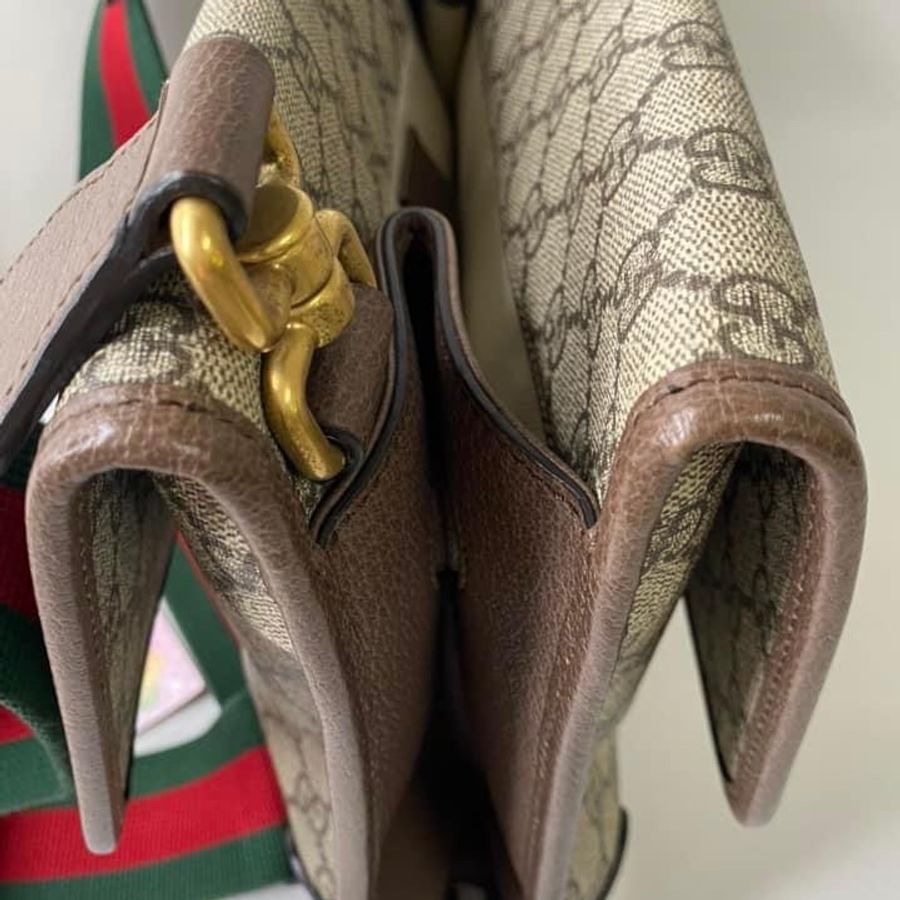 GUCCI 495654 supreme 雙層虎頭郵差包-27