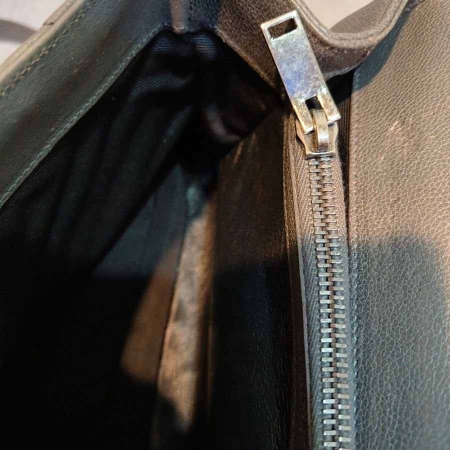 【🐍蛇吧拉系】🧧新春甜甜價至2/3🧧㊣✨YSL✨SAINT LAURENT 聖羅蘭 中型 深灰色 大象灰 山形紋 牛皮 掀蓋 仿舊銀 學院包 鏈條包 信封包 肩背包 斜背包 手提包/二手包/保證正品🌳二手樹屋🌳-49