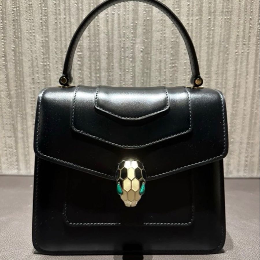 bvlgari SERPENTI FOREVER 黑色手提包(二手九成新)-5