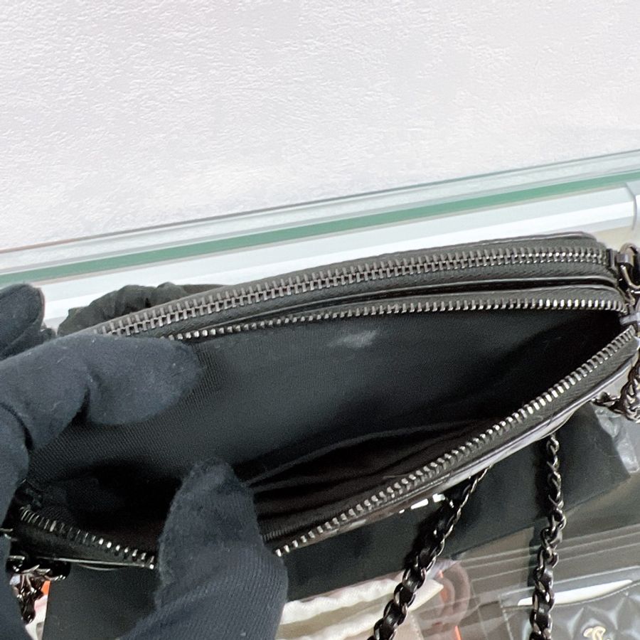 Chanel gabrielle 流浪鏈條包 woc so black-12