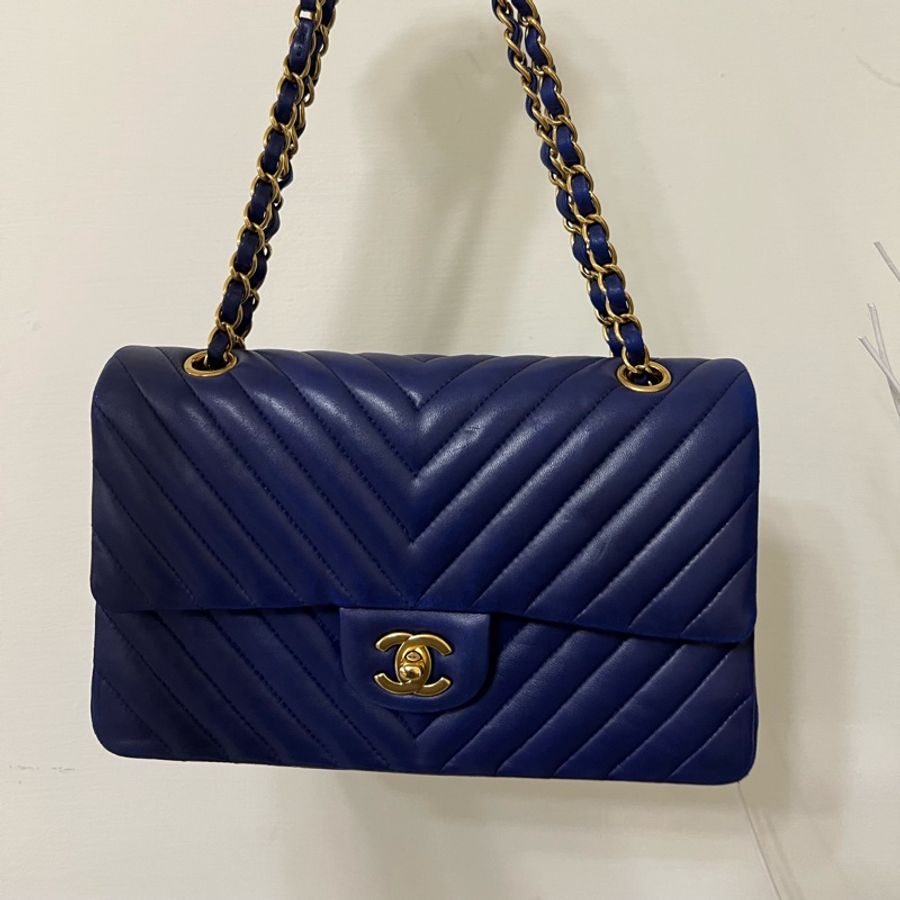 Chanel coco25.5  山形紋經典包-0