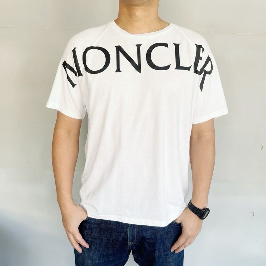 MONCLER 白色胸前LOGO短袖T恤-0