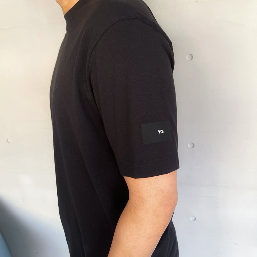 Y-3 黑色臂袖Logo素面短袖T恤-2