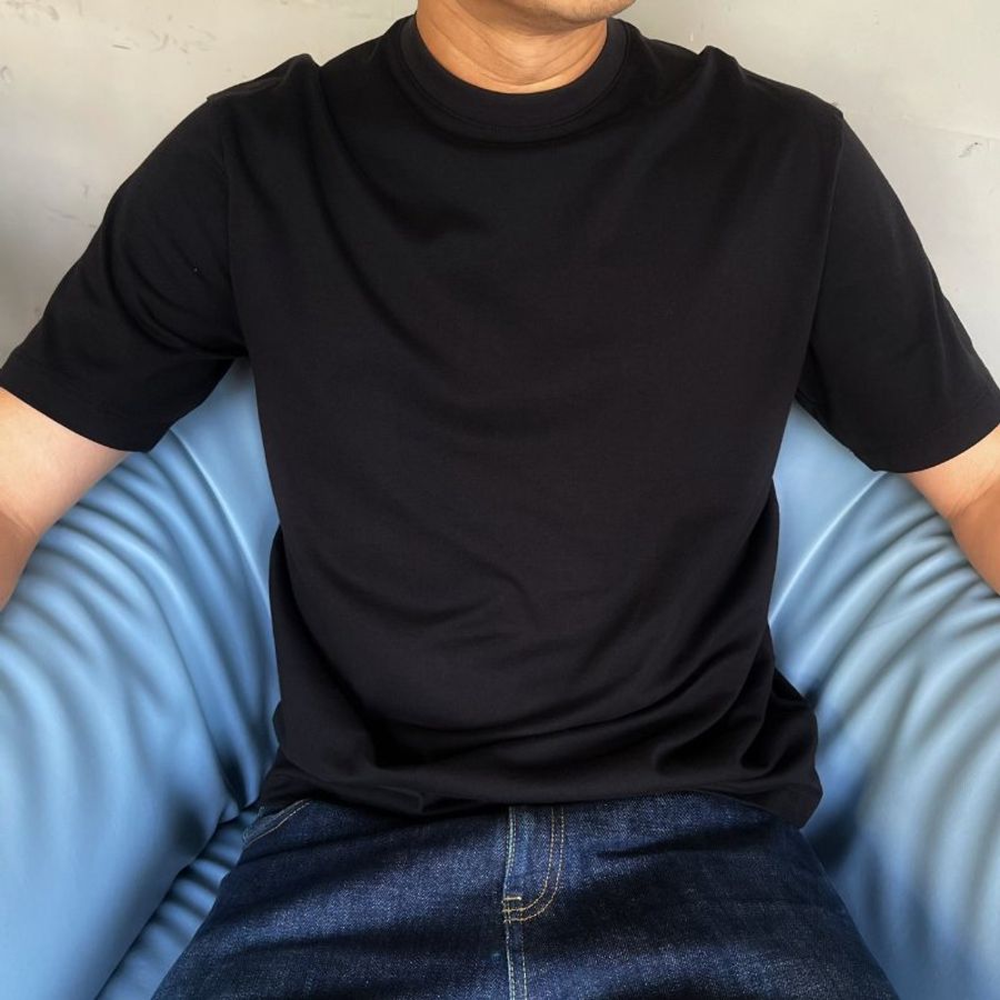 Y-3 黑色臂袖Logo素面短袖T恤-4