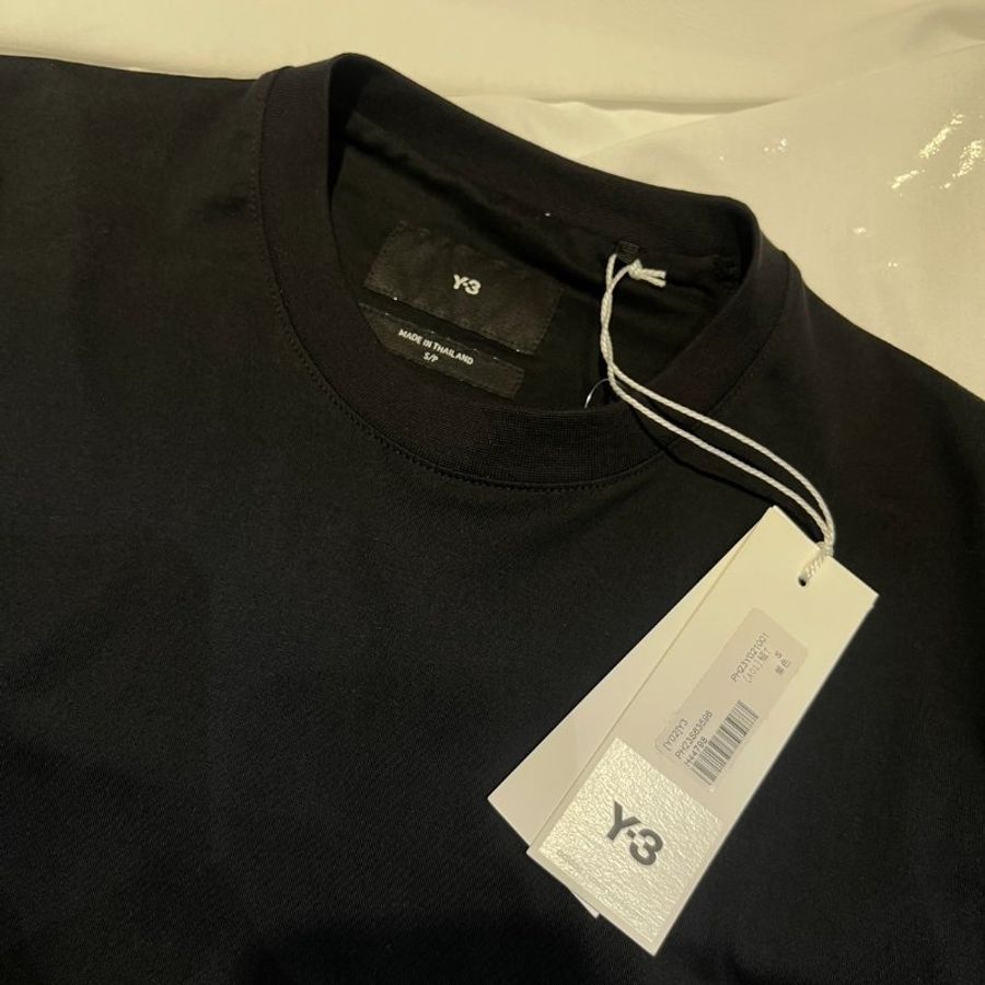 Y-3 黑色臂袖Logo素面短袖T恤-5