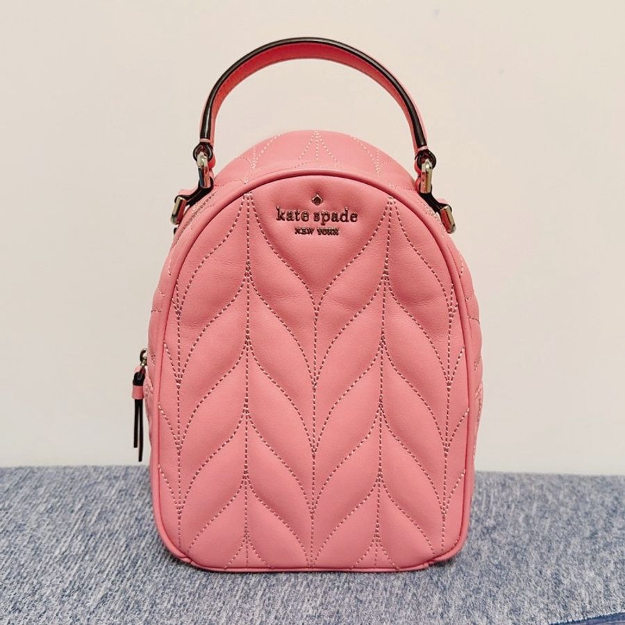 出國方便攜帶 近全新 kate spade 櫻花粉 後背包-0