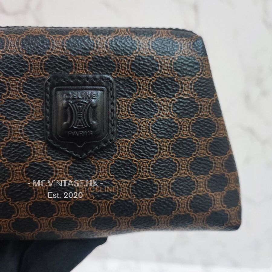 CELINE Vintage Mini Pouch 中古 老花 雲朵包 化妝包-4