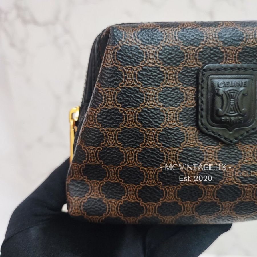 CELINE Vintage Mini Pouch 中古 老花 雲朵包 化妝包-5