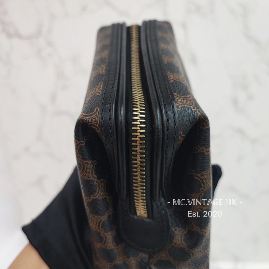 CELINE Vintage Mini Pouch 中古 老花 雲朵包 化妝包-17