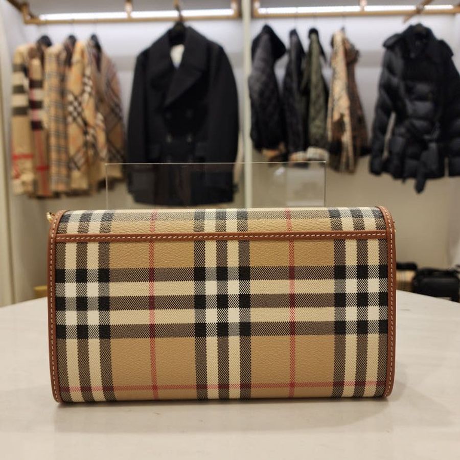🎁當季特價🎁Burberry80944201格紋長款皮夾/錢包 典藏米色-14