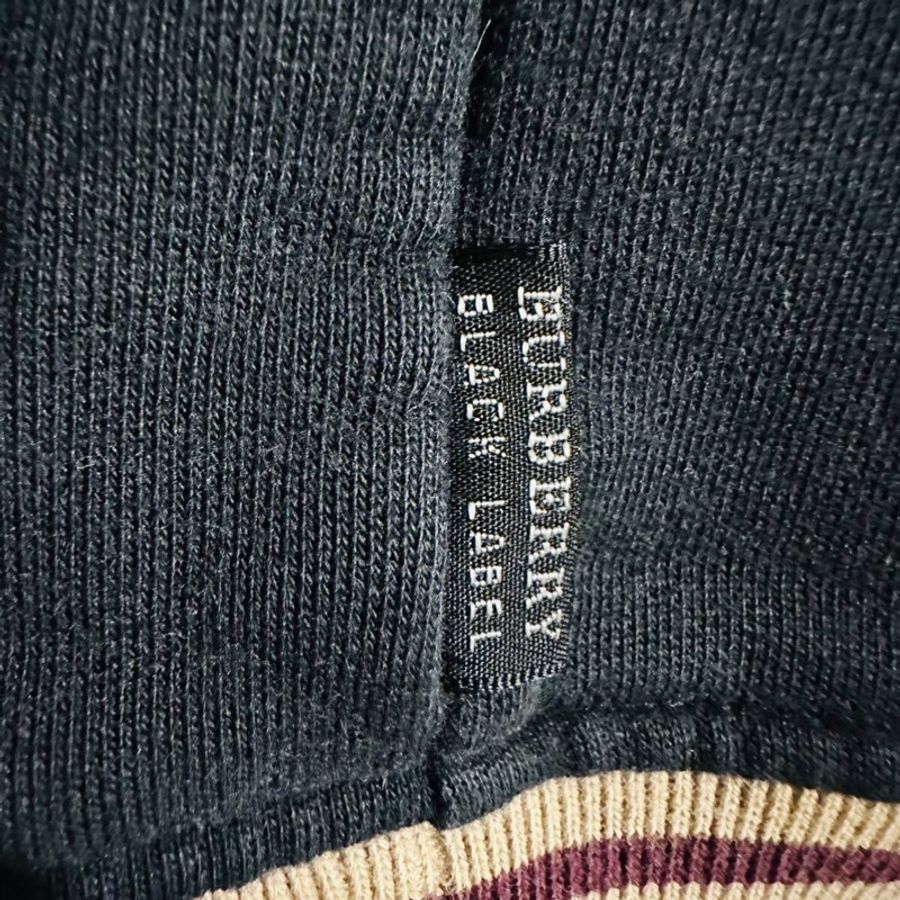 戰馬刺繡Burberry 高領內刷毛連帽外套(黑/M)-7