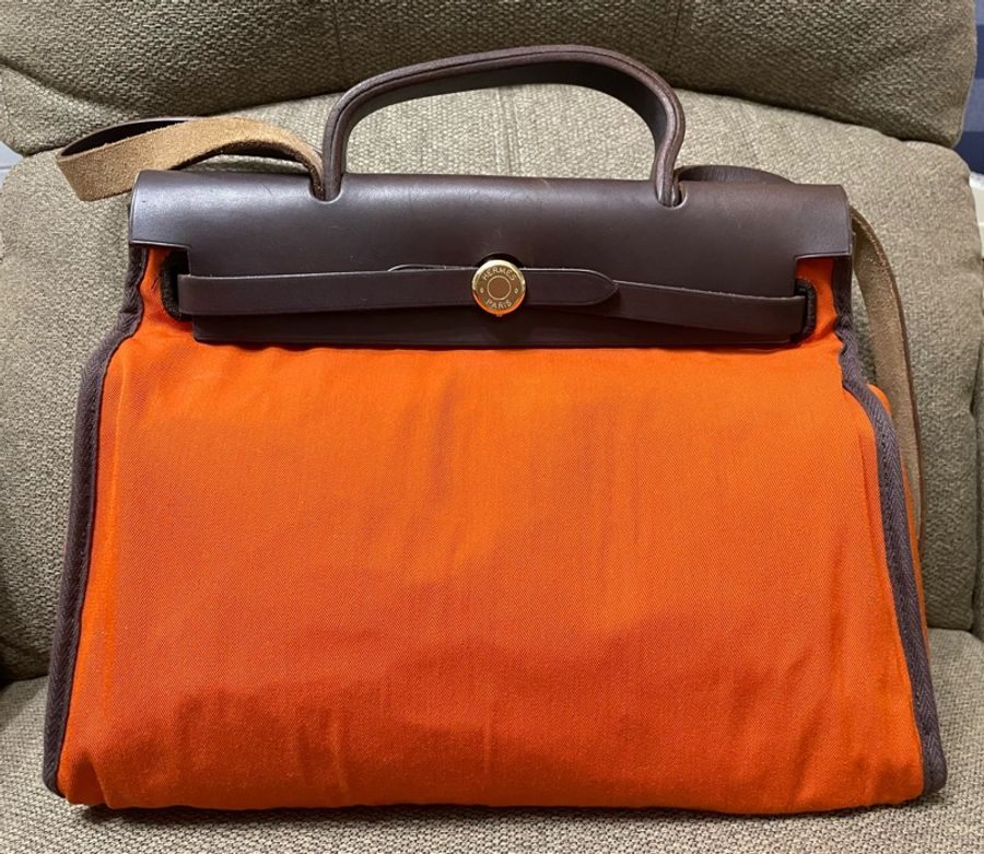 愛馬仕經典橘色Herbag 31-5