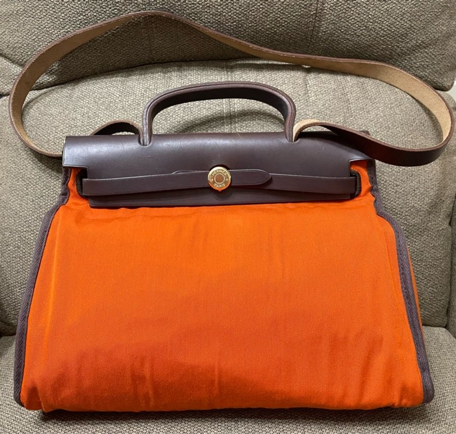 愛馬仕經典橘色Herbag 31-6