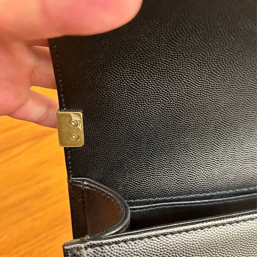 CHANEL 黑荔枝復古金BOY鏈包25-12
