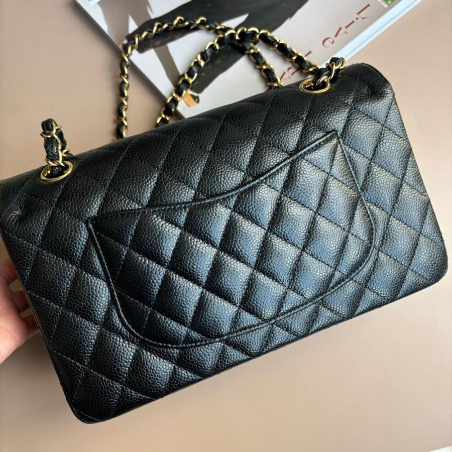 ::CHANEL:: CF25 COCO 25 黑金菱格紋包-1