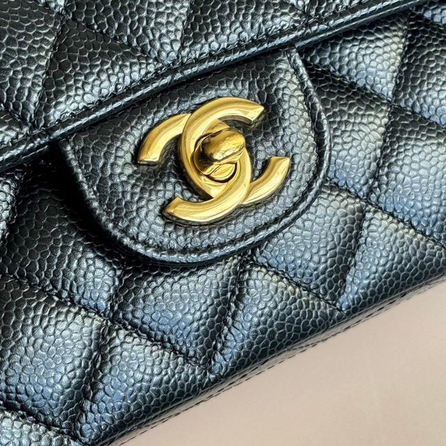 ::CHANEL:: CF25 COCO 25 黑金菱格紋包-3