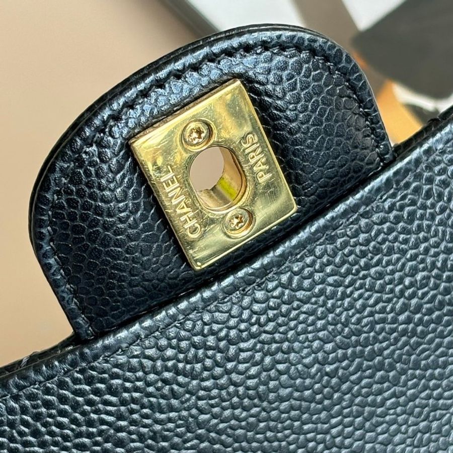 ::CHANEL:: CF25 COCO 25 黑金菱格紋包-11
