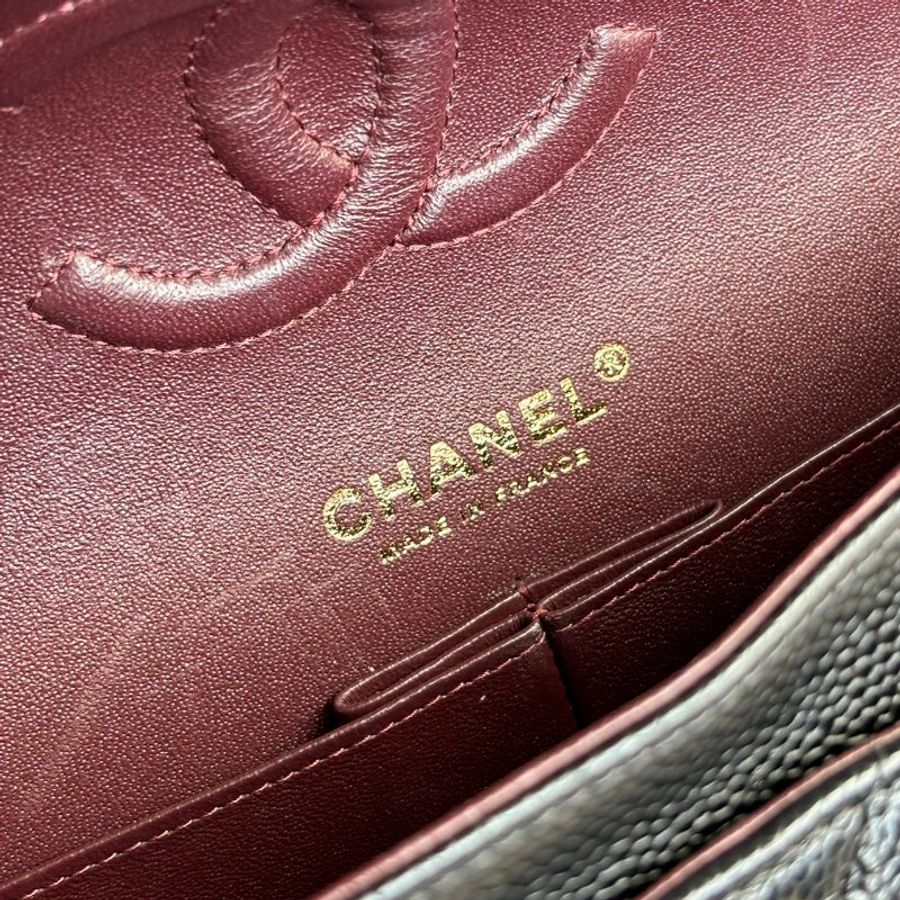 ::CHANEL:: CF25 COCO 25 黑金菱格紋包-14