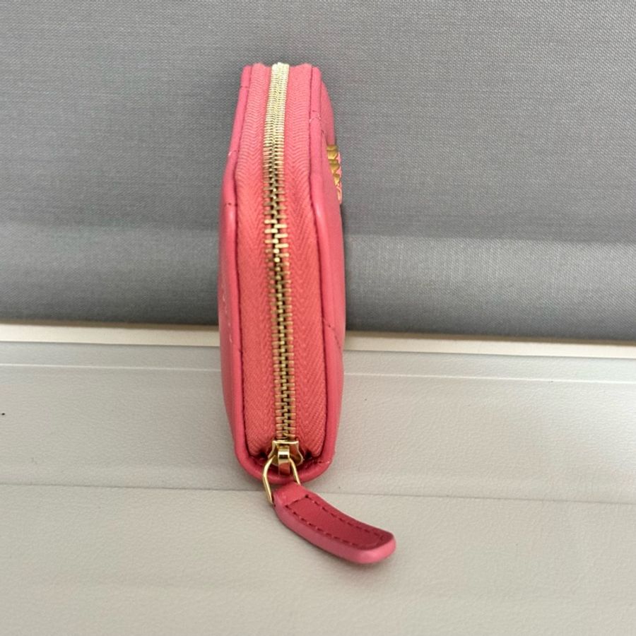 chanel CLASSIC ZIPPED COIN PURSE pink-2