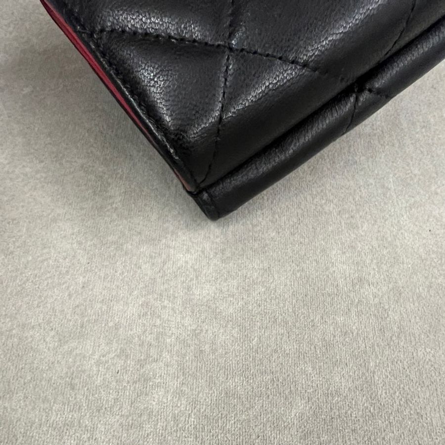 Chanel 19 mini 黑金三折短夾-14