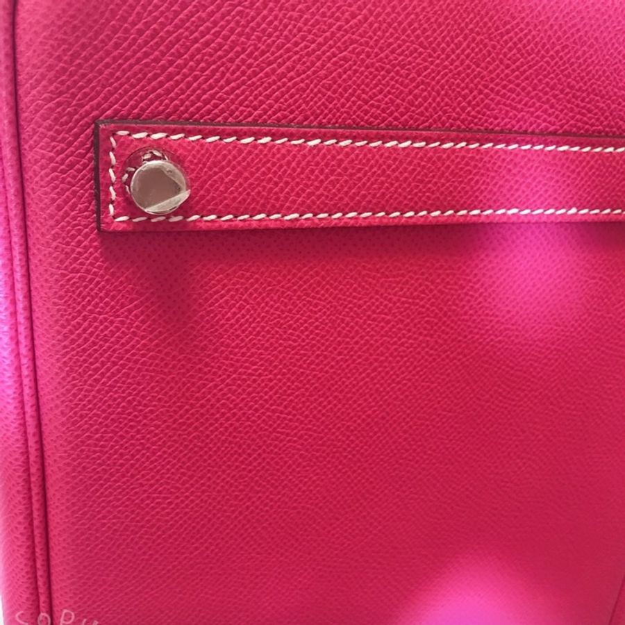 Hermes Birkin 35 Rose Tyrien-Candy E5 糖果粉紅色銀扣-附收據-全新-10