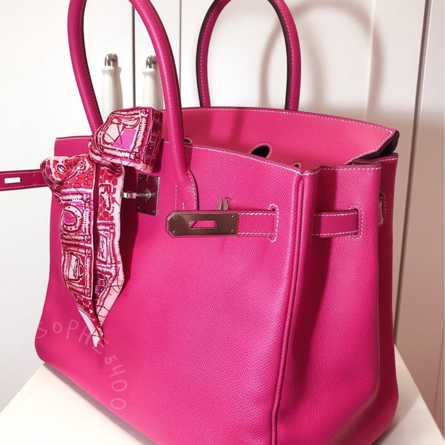 Hermes Birkin 35 Rose Tyrien-Candy E5 糖果粉紅色銀扣-附收據-全新-0