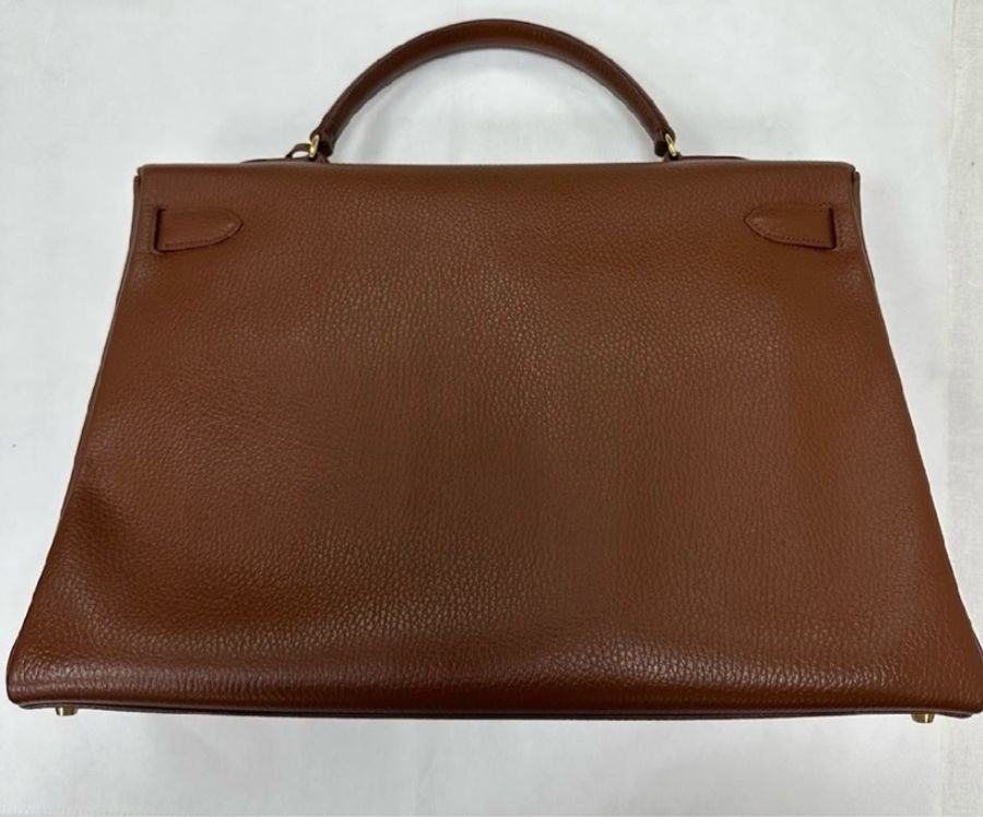 Hermes真品正品金棕限量Kelly 40凱莉包birkin低價起標-2