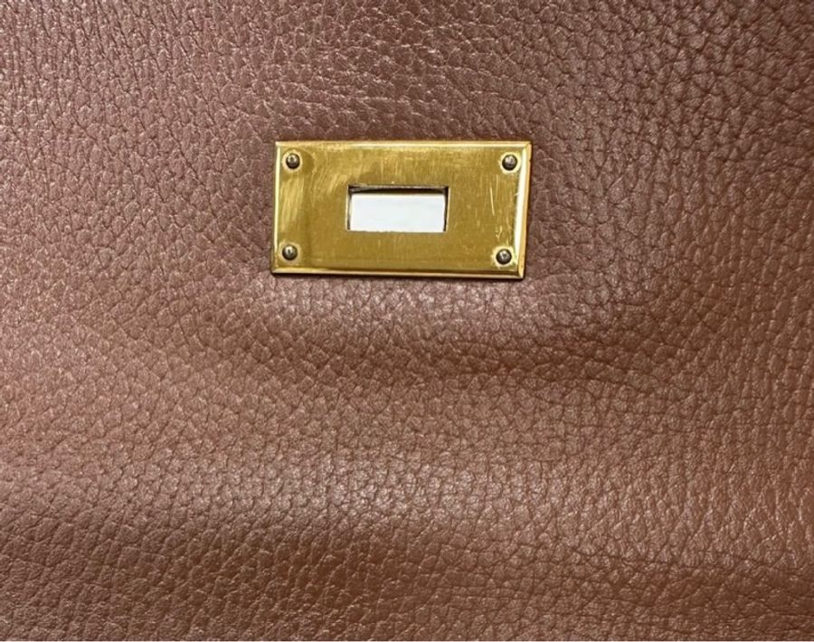 Hermes真品正品金棕限量Kelly 40凱莉包birkin低價起標-5