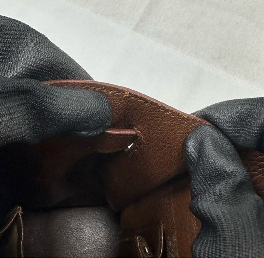 Hermes真品正品金棕限量Kelly 40凱莉包birkin低價起標-8
