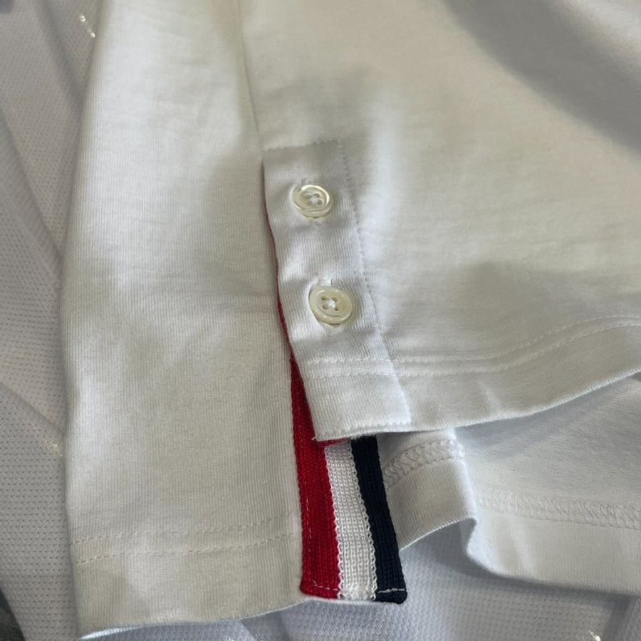THOM BROWNE 白經典口袋短袖T恤 4號-4