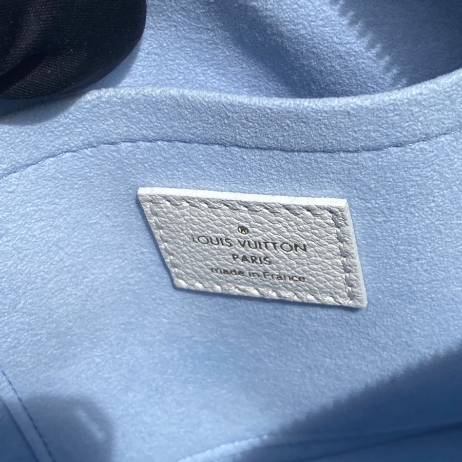 「已售出」近新LV LOUIS VUITTON Speedy Bandoulière 20 speedy全皮白色藍字波士頓包M46883-12