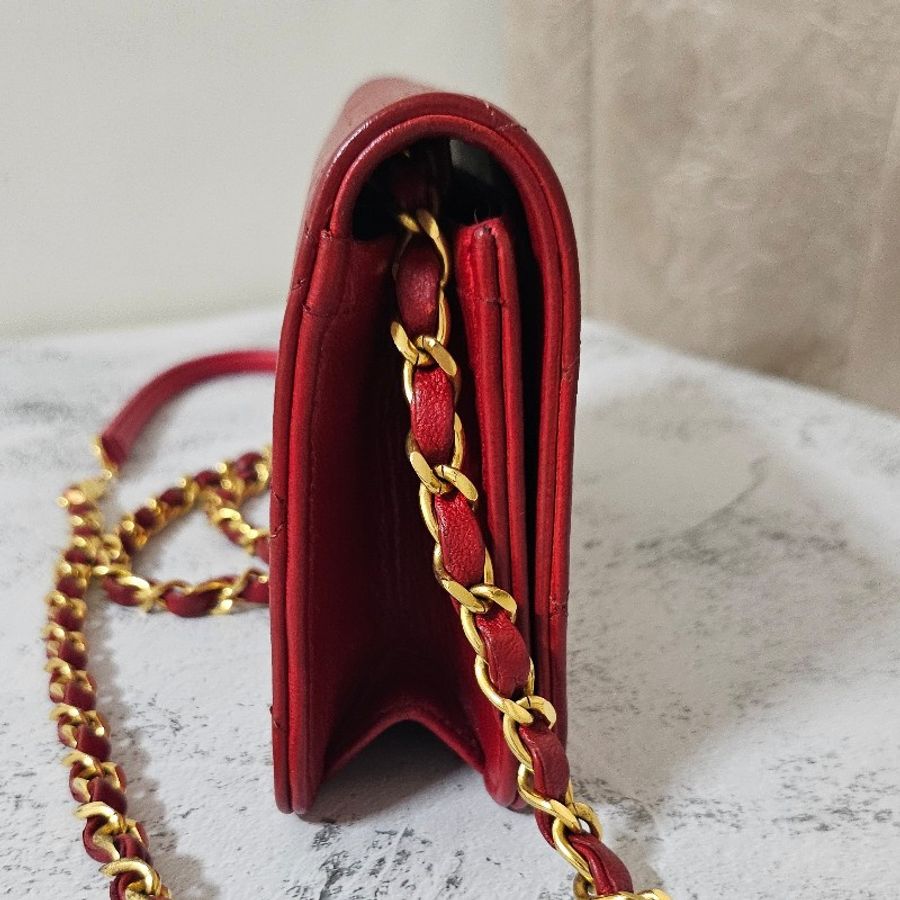 Chanel Vintage 老香 WOC 19CM 鏈條包-3