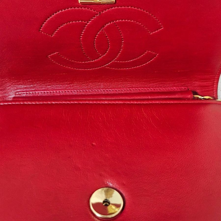 Chanel Vintage 老香 WOC 19CM 鏈條包-12