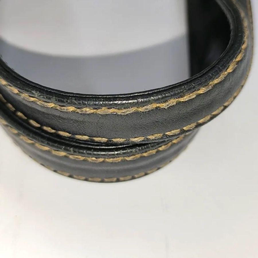 Chanel SURPIQUE黑色牛皮菱格紋手提包-8
