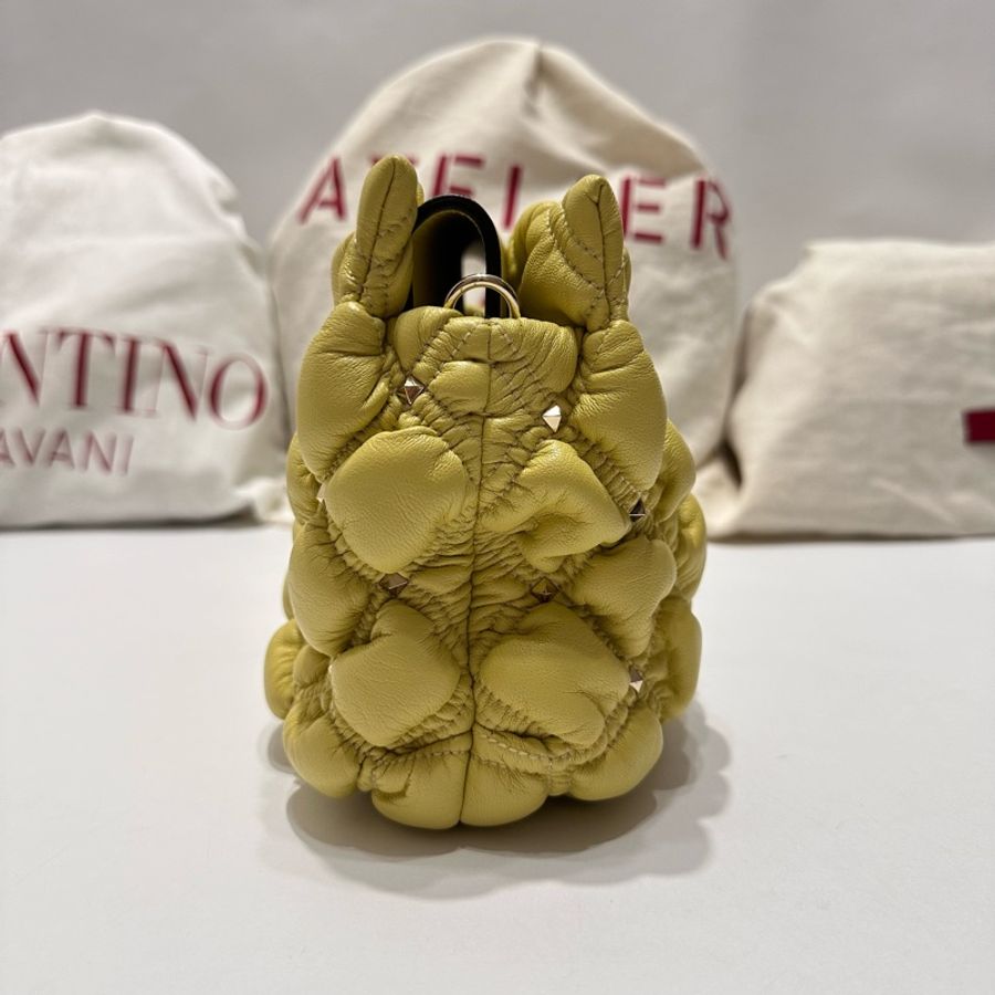 Rockstud SpikeMe 菱形圖案壓花羊皮手拿/肩背包-8