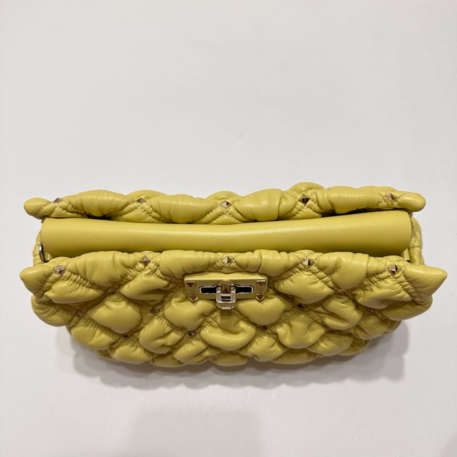 Rockstud SpikeMe 菱形圖案壓花羊皮手拿/肩背包-15
