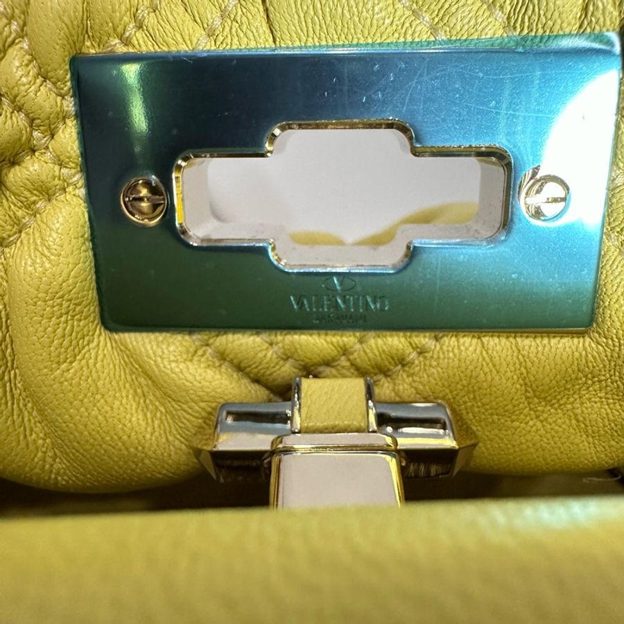 Rockstud SpikeMe 菱形圖案壓花羊皮手拿/肩背包-18