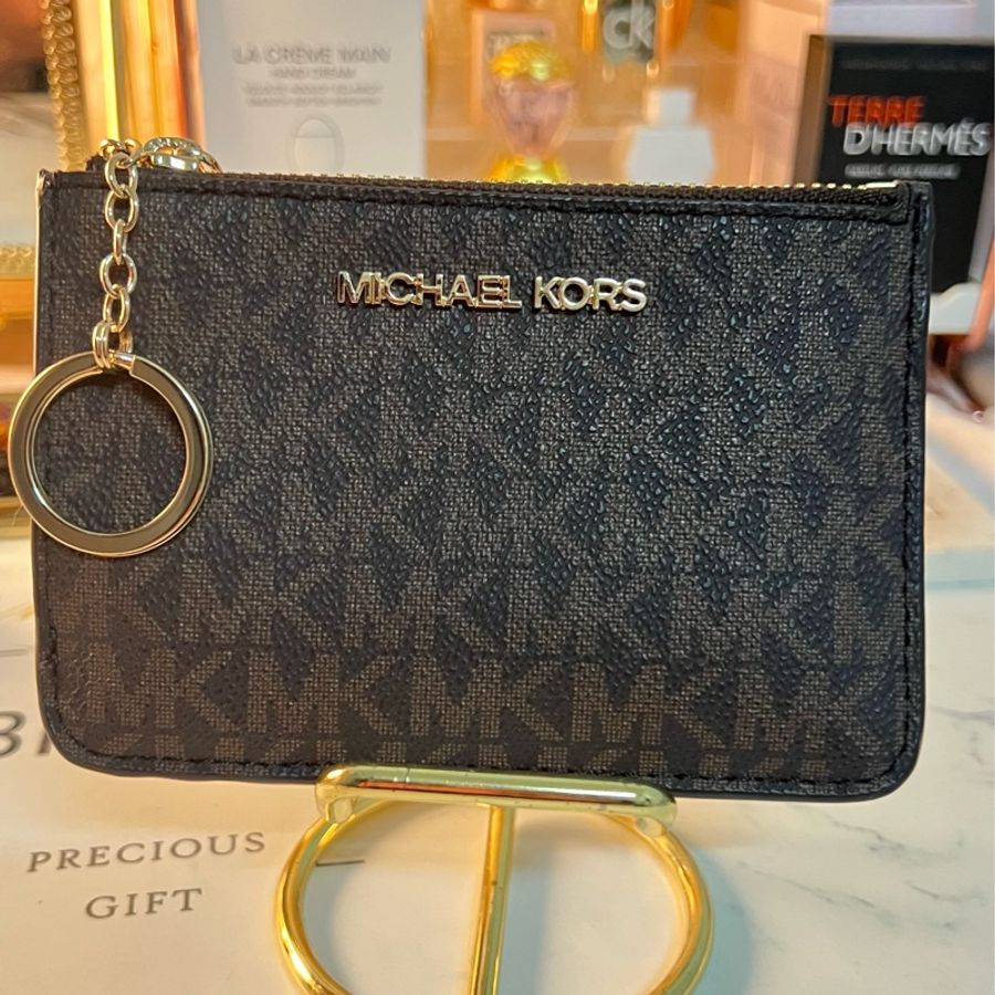 Michael Kors 琴譜包+零錢包。手提斜背兩用包 焦糖色-3