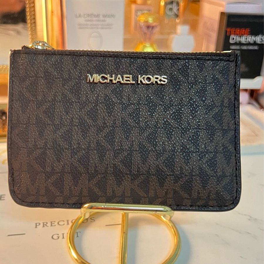 Michael Kors 琴譜包+零錢包。手提斜背兩用包 焦糖色-7