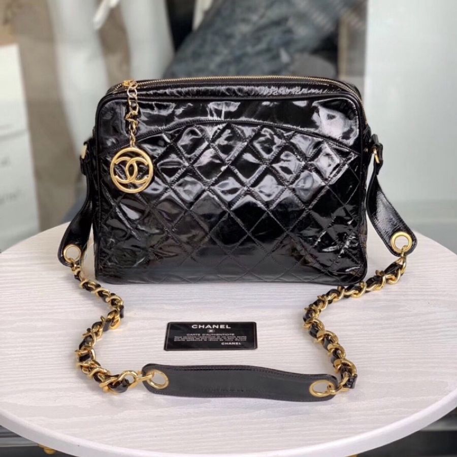 🎉歡慶10月限時降五千! CHANEL 香奈兒漆皮斜背包 正品 降價-1