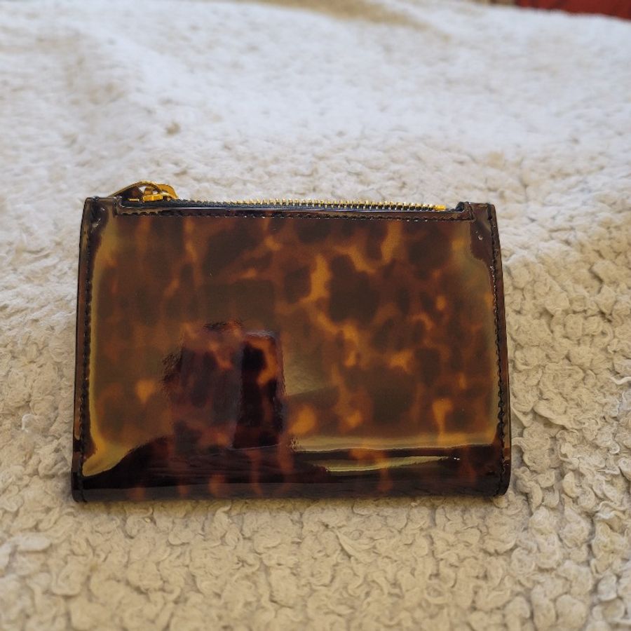 🎊新年優惠🎊 Yves Saint Laurent YSL 大金Logo琥珀豹紋錢包-6