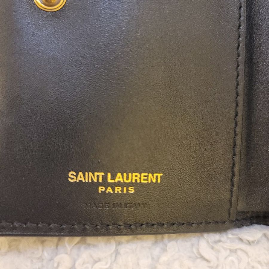 🎊新年優惠🎊 Yves Saint Laurent YSL 大金Logo琥珀豹紋錢包-21